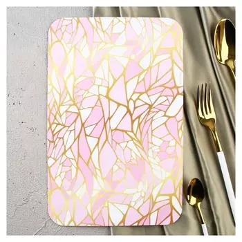 Доска разделочная «Розовая мозаика», 30 х 20 см