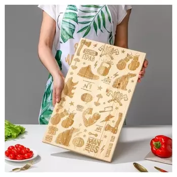 Доска разделочная "Уверенность", массив сосны, 50 × 30 × 2 см