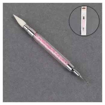 Дотс с силиконовым наконечником, двусторонний, 14 см, цвет прозрачный