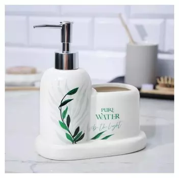Дозатор для мыла со стаканом "Pure Water", 300 мл