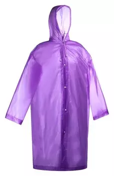 Дождевик-плащ взрослый р.46-48, цвет фиолетовый
