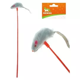 Дразнилка "Мышь на палочке", микс цветов