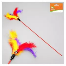 Дразнилка "Перышко" с бубенчиком, 59 см