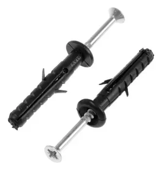 Дюбель-гвоздь 6х40 гриб, цвет черный 200 шт