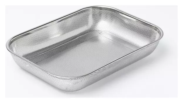 Дуршлаг из нержавеющей стали, 37×27×6 см