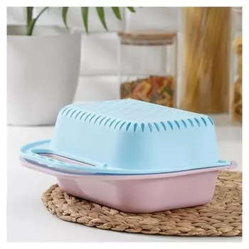 Дуршлаг с ёмкостью складной, 42×25×6 см