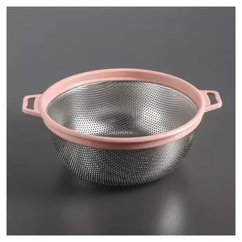 Дуршлаг с пластиковыми ручками «Радуга», 27×10 см