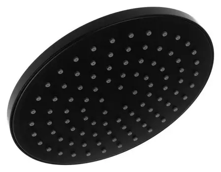 Душевая лейка Accoona а360f, тропическая, D=20 см, круг, нерж. сталь, черная
