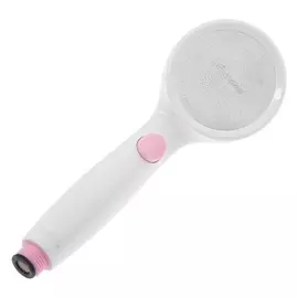 Душевая лейка Accoona G08n, 1 режим, корпус пластик, белый/розовый