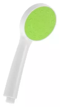 Душевая лейка Zein Z0207, пластик, 1 режим, цвет белый с зеленой вставкой