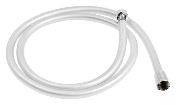 Душевой шланг Zein Z31ps, 150 см, гайки стальные, латунная втулка, силикон, серебристый