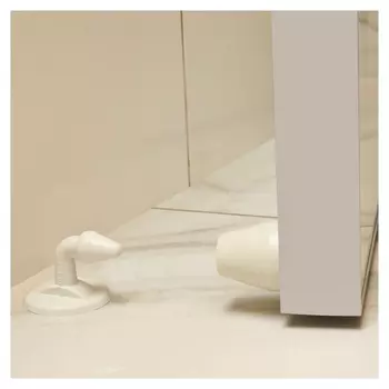 Дверной ограничитель Lockland, изогнутый, цвет рисовый