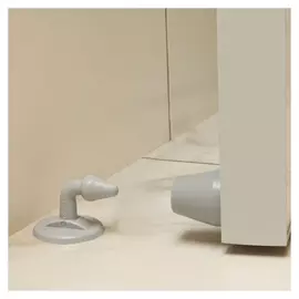 Дверной ограничитель Lockland, изогнутый, цвет серый