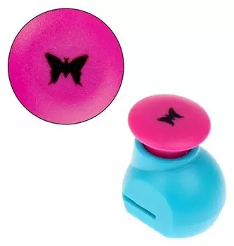 Дырокол фигурный кнопка "Бабочка" D=1,3 см