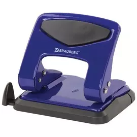 Дырокол металлический BRAUBERG "PN-150M", до 35 листов, синий