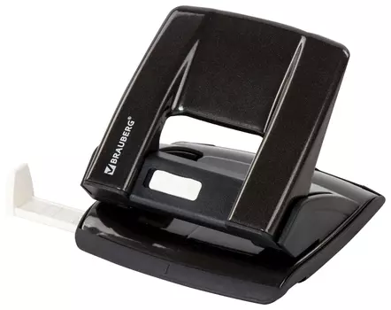 Дырокол металлический Brauberg "Ultra", до 20 листов, черный, 228758