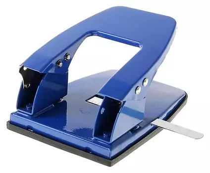 Дырокол на 30 листов, большой, металлический, с металлической линейкой