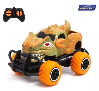 Джип радиоуправляемый Dino, работает от батареек, цвет жёлтый