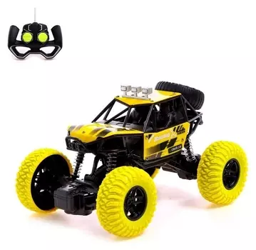 Джип радиоуправляемый «Джип-триал», работает от аккумулятора, цвет жёлтый