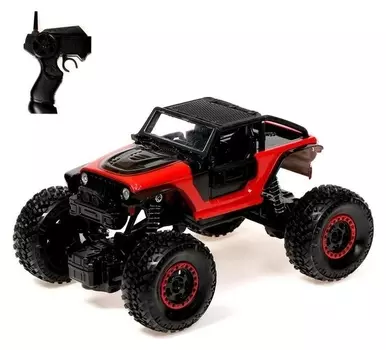 Джип радиоуправляемый «Краулер», 1:22, 4wd, полный привод, работает от аккумулятора, цвет красный