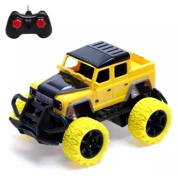 Джип радиоуправляемый «Пикап», работает от батареек, цвет жёлтый