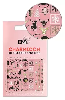 E.mi, 3d-стикеры №148 новогодние украшения Charmicon 3D Silicone Stickers