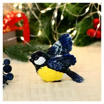 Елочное украшение "Синица летящая" (Гипс)