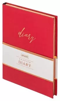Ежедневник недатированный А5, 136л коралловый