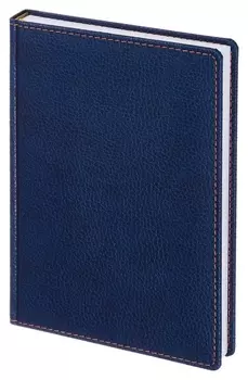 Ежедневник недатированный а5,142x210мм,176л,синий аттаснеbizon