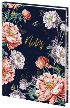 Ежедневник недатированный А5 (145х215 мм), ламинированная обложка с фольгой, 128 л., Staff, "Flowers", 113521