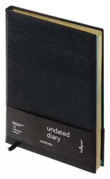 Ежедневник недатированный формат A4, 136 листов в клетку, кожзам "Comodo", под матовую крокодиловую кожу, 2 ляссе, перфорированные уголки