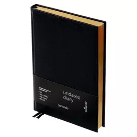 Ежедневник недатированный формат A5, 136 листов в клетку, кожзам "Comodo", под матовую крокодиловую кожу, 2 ляссе, перфорированные уголки