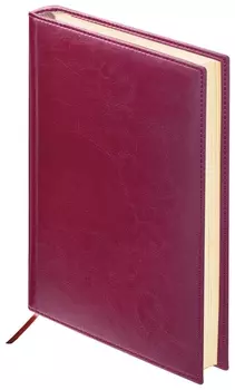 Ежедневник недатированный малый формат (100х150 мм) А6, Brauberg "Imperial", под гладкую кожу, 160 л., бордовый