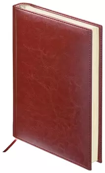 Ежедневник недатированный малый формат (100х150 мм) А6, Brauberg "Imperial", под гладкую кожу, 160 л., коричневый