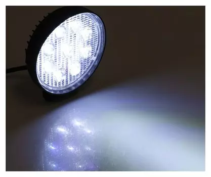 Фара противотуманная круглая 27 вт,1890 лм,ip67,5000 К,9 Led, 9-30 В, направленный свет