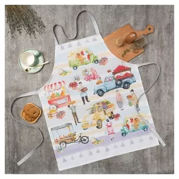 Фартук этель Food Market 70х60 см, 100% хлопок, саржа 190 г/м2