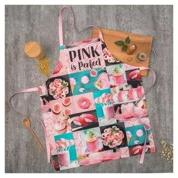 Фартук этель Pink 70х60 см, 100% хлопок, саржа 190 гр/м²