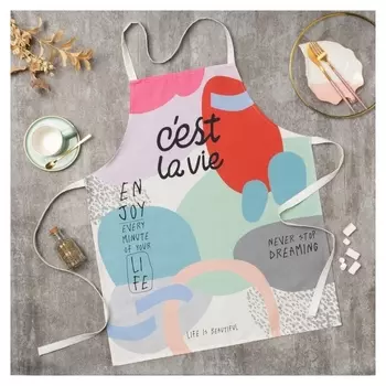 Фартук этель «Се ля ви» 70х60 см, 100% хлопок, саржа 190 г/м2