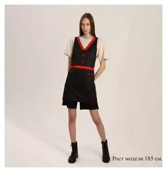 Фартук для мастера, цвет чёрный/красный