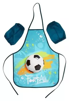 Фартук для труда + нарукавники, 490 х 390/190 х 135 мм, оникс, ФН 61-20 "Футбол" 69412