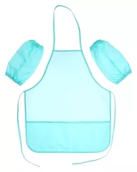 Фартук для труда + нарукавники, 535 х 445/230 х 145 мм, рост 116-152, оникс, фн-45, мятный, 67800