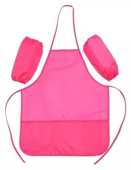 Фартук для труда + нарукавники, 535 х 445/260 х 180 мм, рост 116-152, оникс, фн-45, розовый, 66090