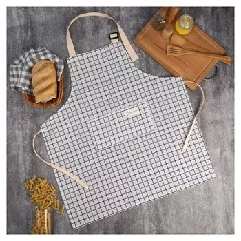 Фартук доляна "Клетка" 62 х 70см, 100%пэ