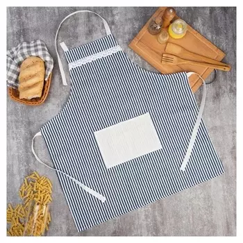 Фартук доляна "Полоса синяя" 67 х 74см, 100%пэ