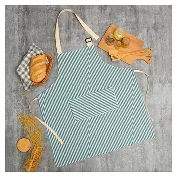 Фартук доляна «Полоса синяя» вид 2 65 х 70см, 100%пэ