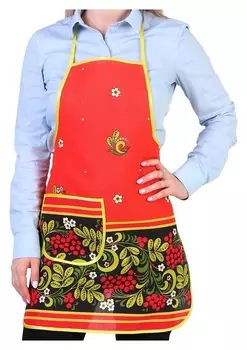 Фартук «Хохлома», сувенирный, с карманом