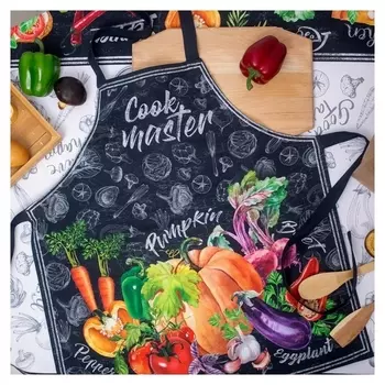 Фартук «Этель: Cook Master» 70х60 см, 100% хлопок, саржа 190 гр/м²