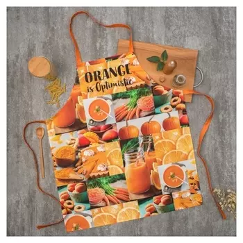 Фартук «Этель: Orange» 70х60 см, 100% хлопок, саржа 190 гр/м²