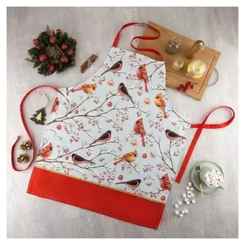 Фартук "Этель" Winter Birds 60х70см, 100% хл, саржа 190 гр/м2