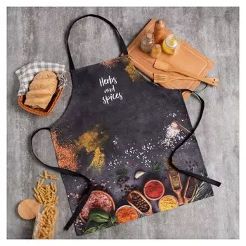 Фартук кухонный "Специи" 70х60 см, 100% хл, саржа 190 гр/м2